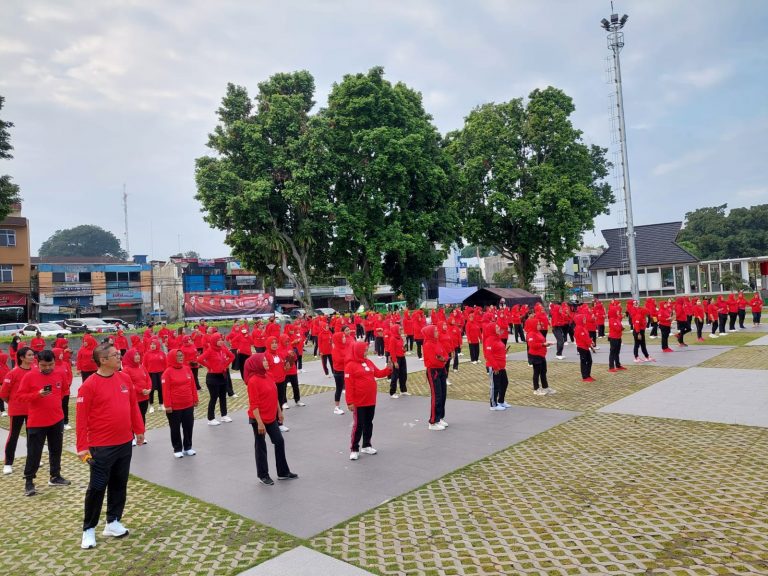 PDI Perjuangan Kota Bogor Pecahkan MURI Senam Sicita