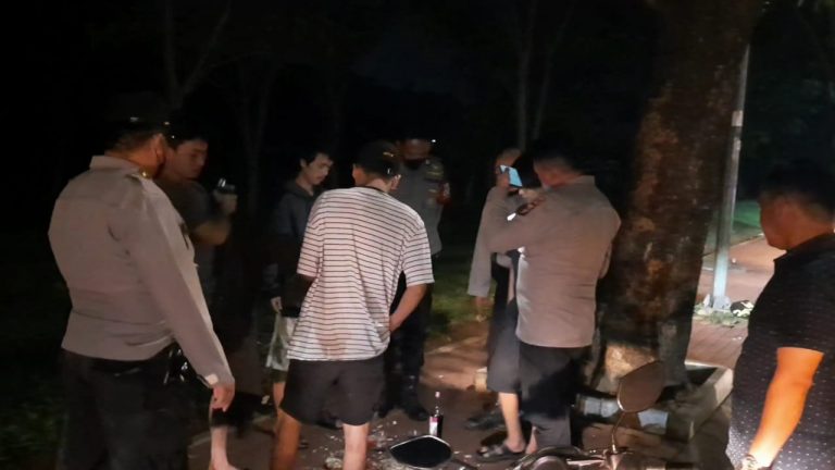 Operasi Lodaya 2022, Polsek Cileungsi Amankan Pemuda Berpesta Miras