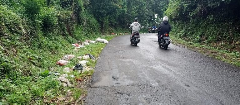 Bahu Jalan Antam tak Sedap Dipandang Dipenuhi Sampah