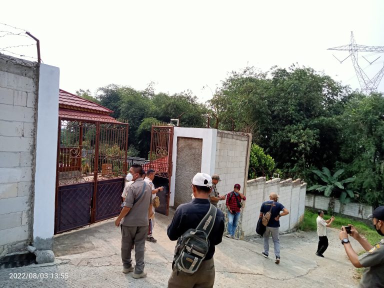 Kavling Kebun Nuansa Alam dan Jati Indah Tranyogi Kena Sidak Pol PP