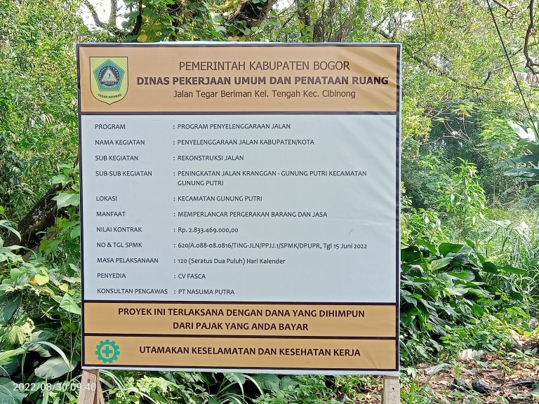 Achmad Fathoni Beri Peringatan untuk Kontraktor, Pengawas dan UPT Peningkatan Jalan Karanggan – Gunung Putri 