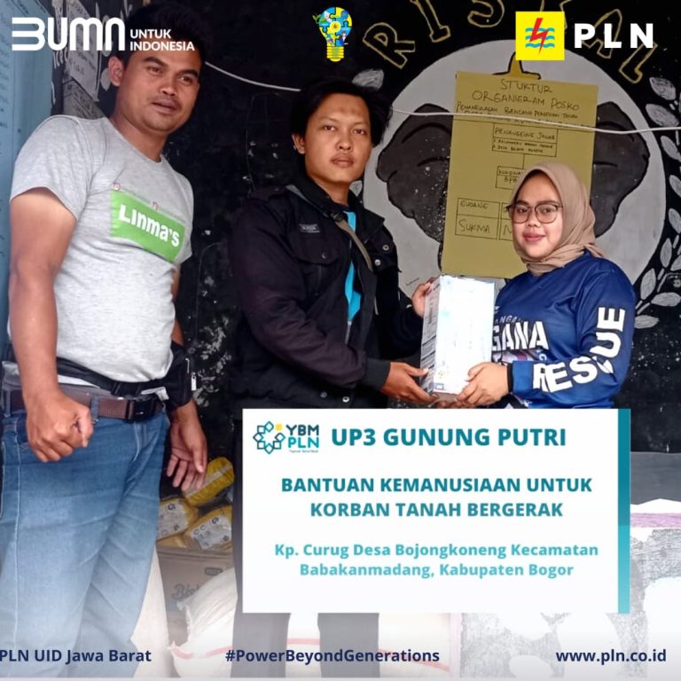 YBM PLN Gunung Putri Salurkan Bantuan Korban Pergeseran Tanah