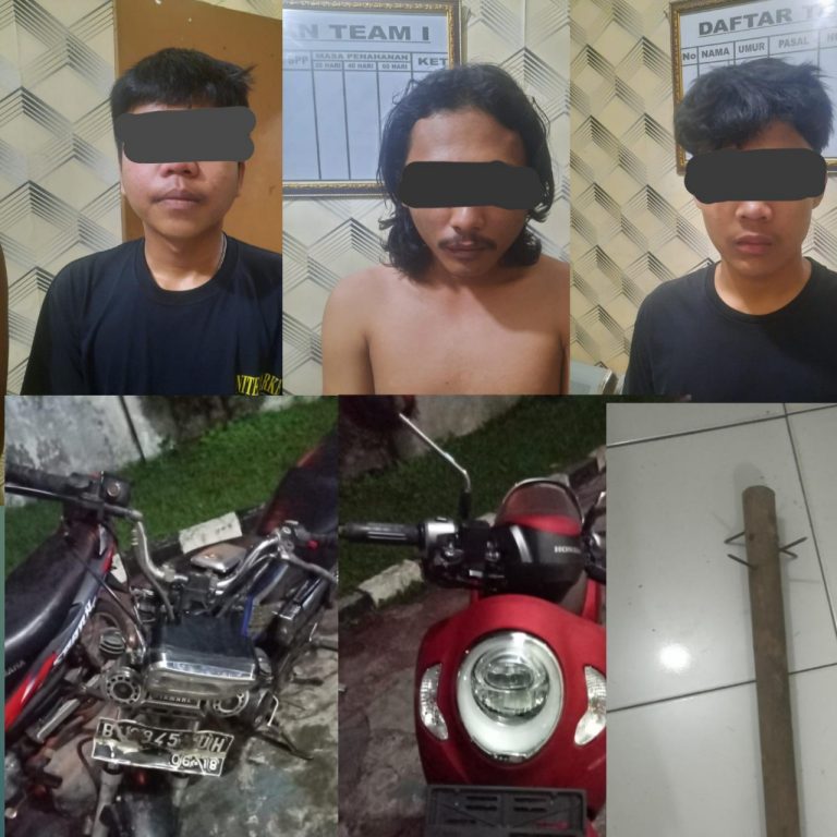 Polsek Parung Amankan Tiga ABG Diduga Geng Motor Bersenjata Tajam