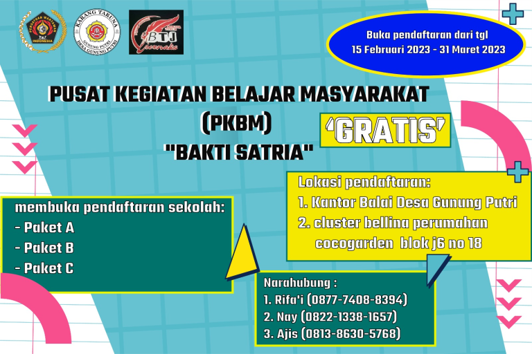 Tiga Organisasi Kolaborasi Adakan Kejar Ijazah Paket A, B dan C Gratis