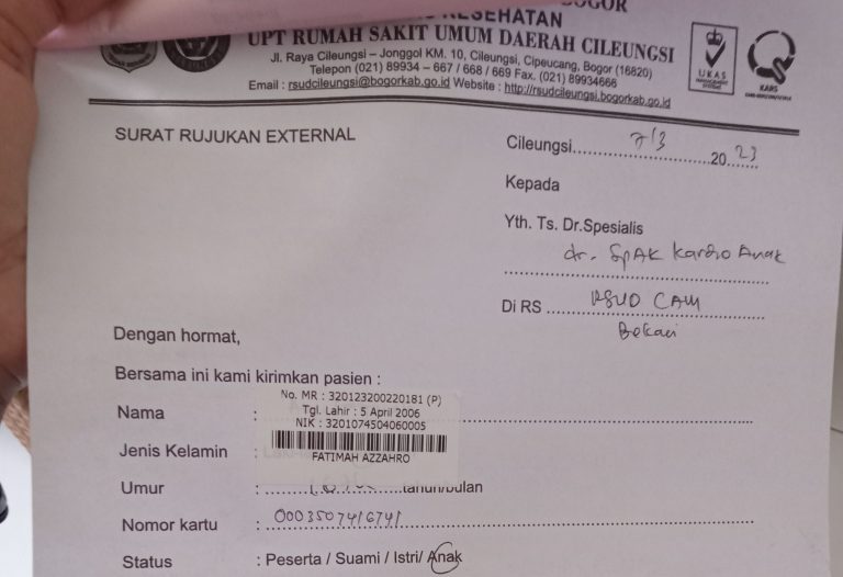 Fatimah Azzahra Harus Ditangani Spesialis Jantung Anak