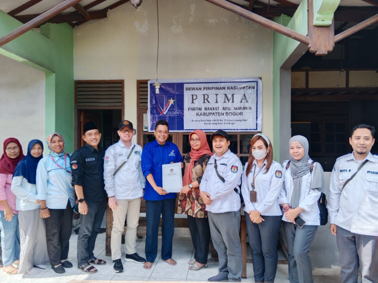 KPUD Kabupaten Bogor Sambangi Kantor Partai Prima