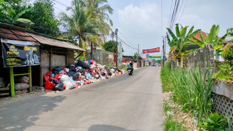 Tumpukan Sampah Ganggu Pengguna Jalan