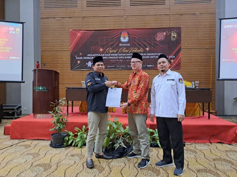 KPU Kabupaten Bogor Tetapkan Daftar Pemilih Sementara Hasil Perbaikan