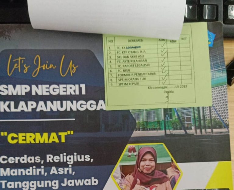PPDB, SMPN 1 Klapanunggal Jualan Map Rp 25 ribu