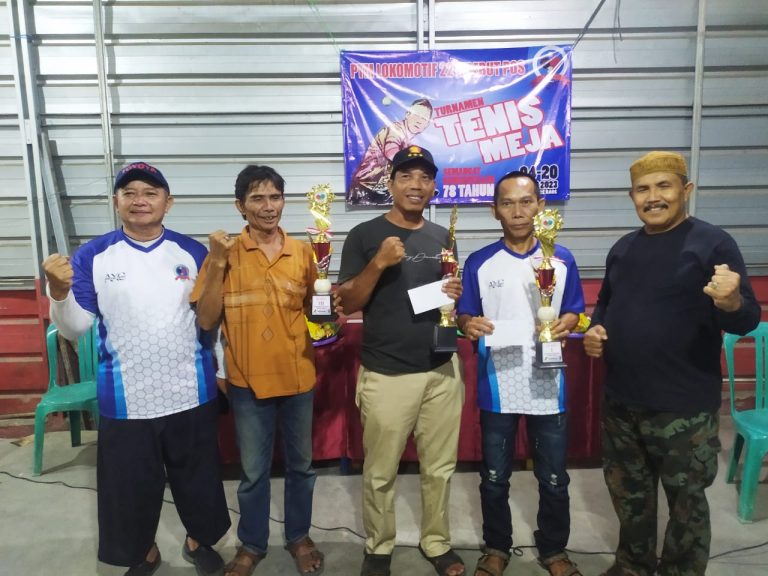 Rayakan Hari Kemerdekaan, PTM Lokomotif 22 Cilebut Pos Sukses Gelar Turnamen Tenis Meja