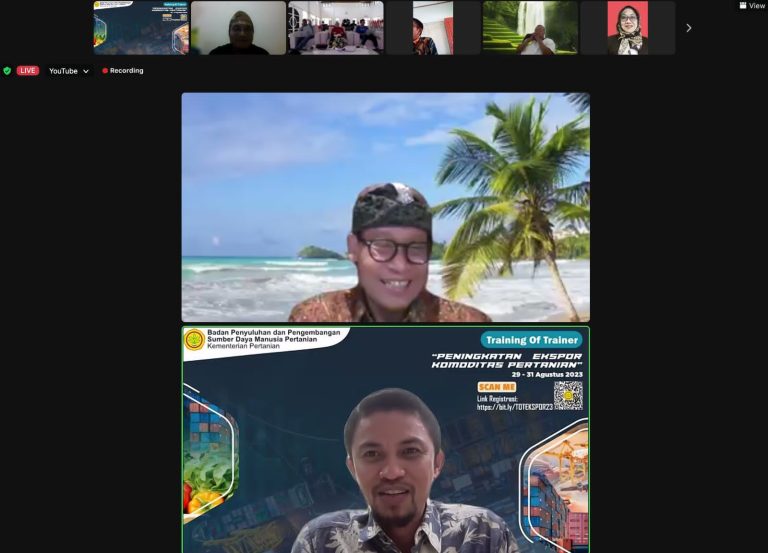 Genjot Ekspor Pertanian, Kementan Gelar TOT Bagi Widyaiswara, Dosen, Guru dan Penyuluh