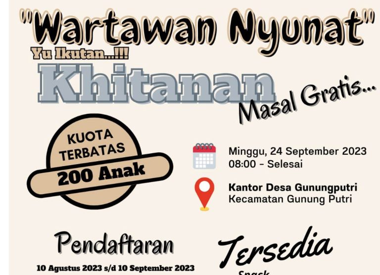 Jelang Kegiatan “Wartawan Nyunat” Ini Penjelasannya