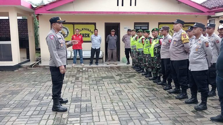 Amankan Nataru, Polsek Nanggung dan Stakeholder Apel Gabungan