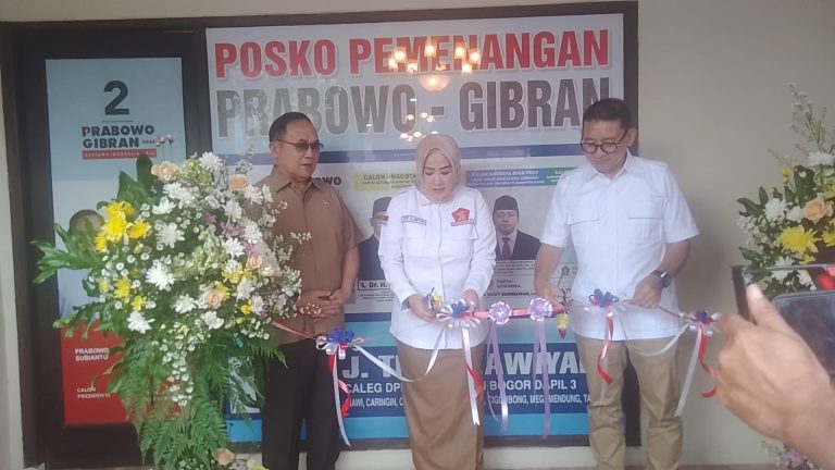 Posko Pemenangan Prabowo-Gibran di Gadog Diresmikan
