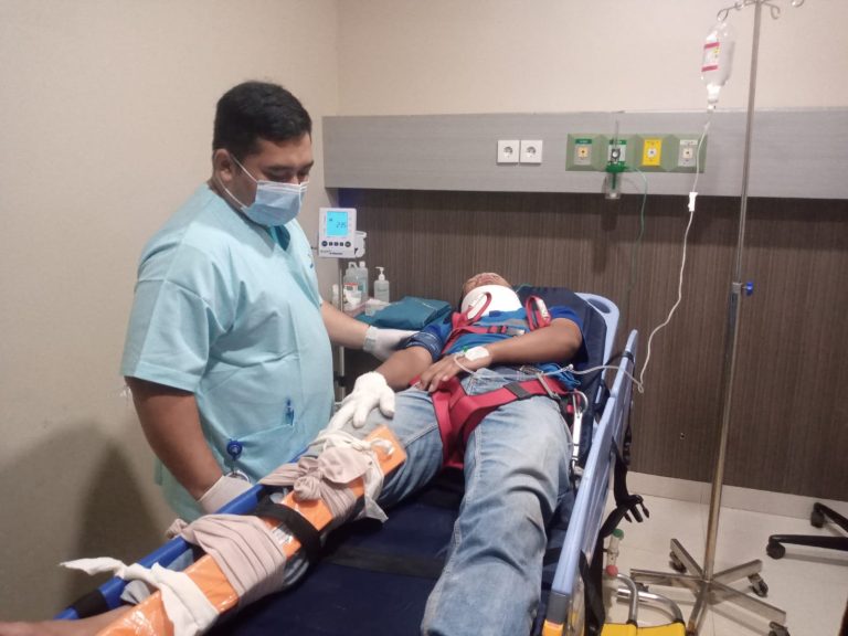 RS MH Thamrin Cileungsi-PT Universal Agri Bisnisindo Gelar Simulasi Penanganan Kecelakaan Kerja