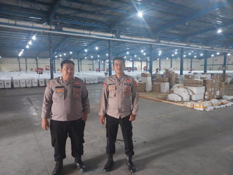 Jelang Pemilu, Sat Samapta Polres Bogor Jaga Gudang Logistik dan Saring Isu yang Beredar