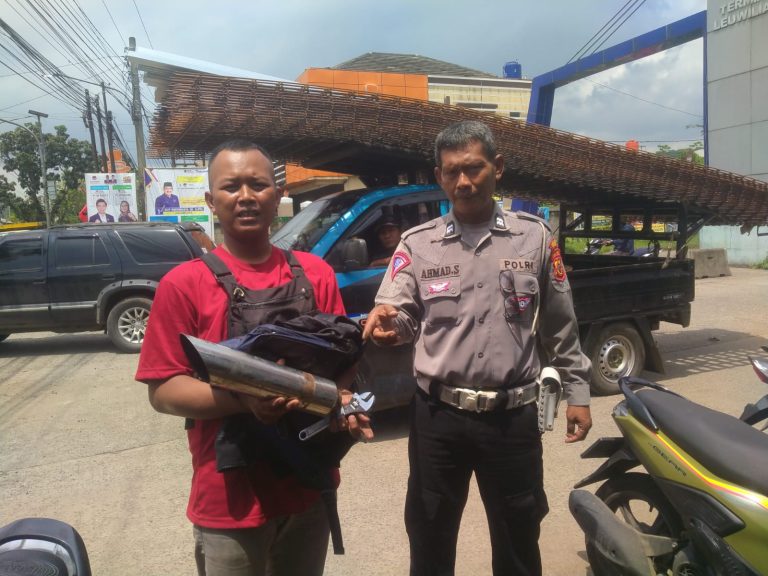 Belasan Sepeda Motor di Leuwiliang Berknalpot Bising Terjaring Razia