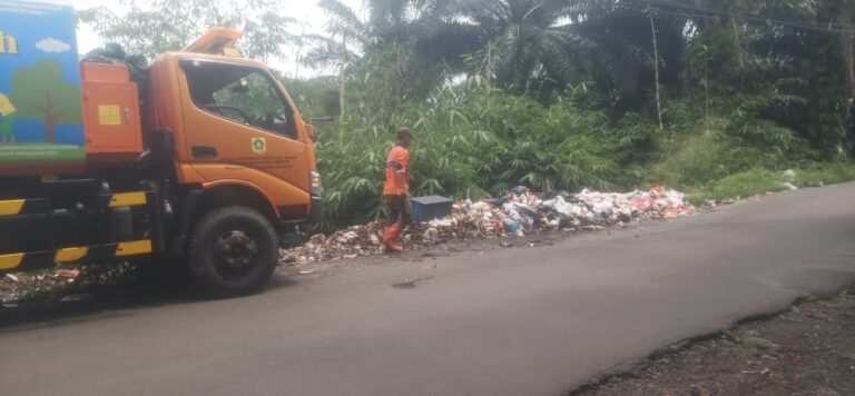 UPT Kebersihan Jasinga Bersihkan Sampah Liar di Cigudeg