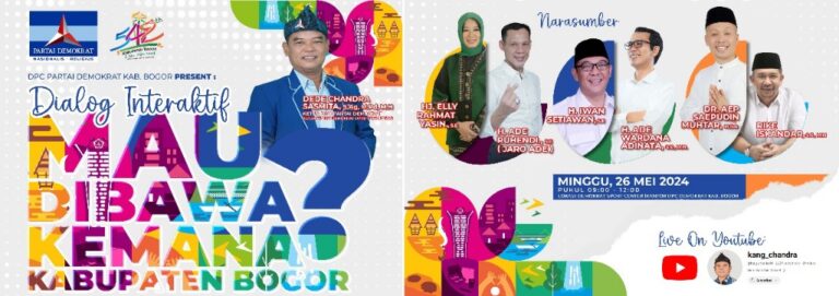 Kabupaten Bogor Mau Dibawa Kemana? Yuuuk, Ikuti Dialog Interaktif Partai Demokrat Bersama 6 Calon Bupati Bogor