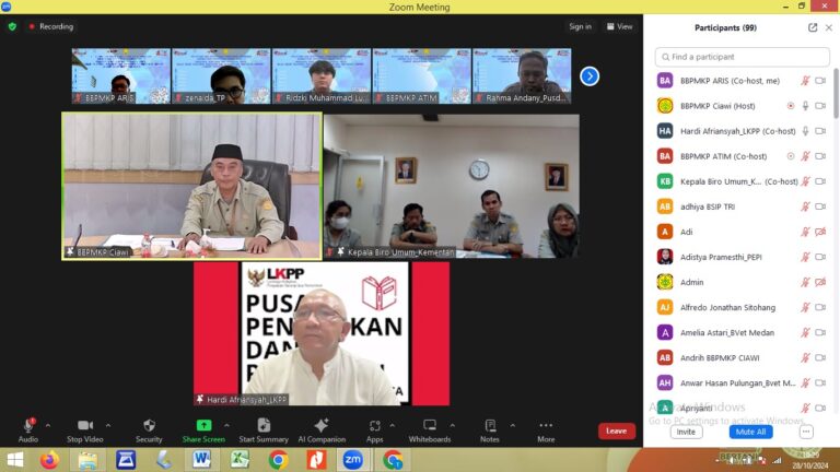 Perkuat Tata Kelola, Kementan Gelar Pelatihan dan Sertifikasi PBJ