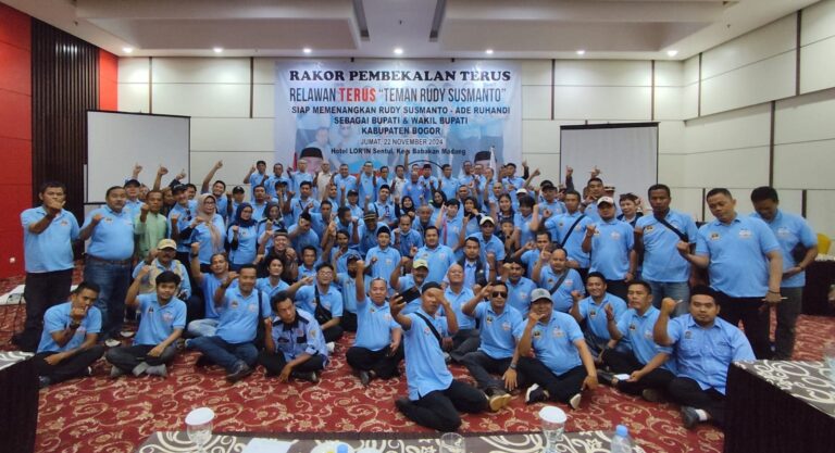 Relawan TERUS Siap Mengawal Kemenangan Paslon Rudy Susmanto – Jaro Ade