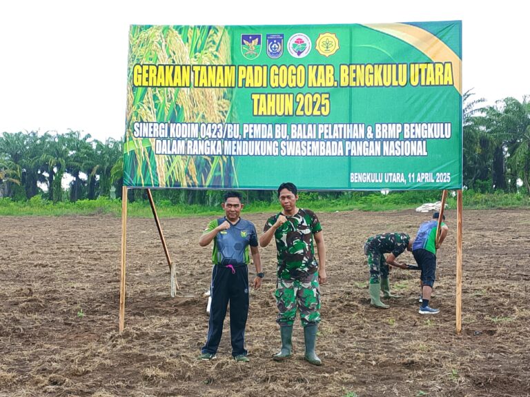Wujudkan Ketahanan Pangan dan Swasembada Pangan Nasional, Kementan Tanam Perdana Padi Gogo di Kabupaten Bengkulu Utara