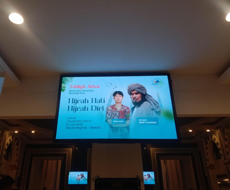 Tabligh Akbar Sambut Tahun Baru Islam di Masjid Darussalam Kota Wisata Hadirkan Ustadz Derry Sulaiman