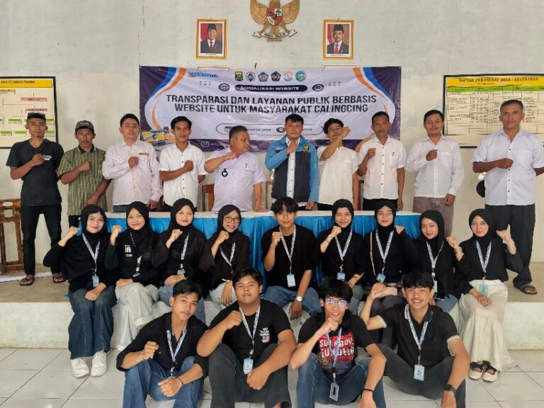 Mahasiswa KKN-T UMMI Gelar Bimbingan Teknik Mengenai Cara Penggunaan Website Desa Calingcing