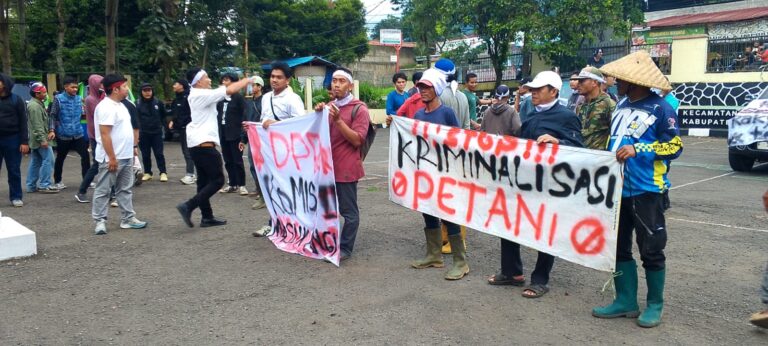 Lahan Garapan Diportal PT Halizano, Petani dan Mahasiswa Bogor Melawan: Camat Diminta Bertanggung Jawab