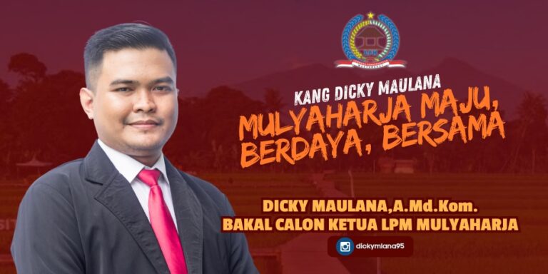 Dicky Maulana calon Ketua LPM Kelurahan Mulyaharja Sampaikan Visi Misi