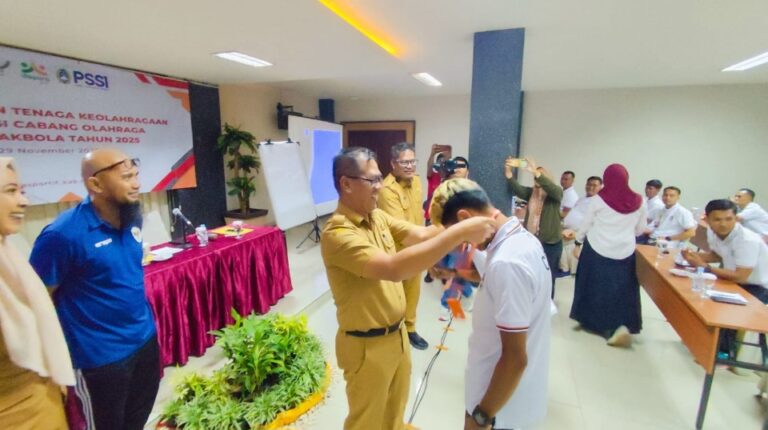 Gelar Lisensi D Sepakbola, Dispora Kabupaten Bogor Tingkatkan Kualitas 30 Pelatih