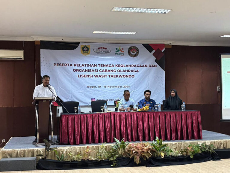 Dispora Kabupaten Bogor Siapkan Generasi Wasit Profesional Melalui Pelatihan Lisensi Wasit Taekwondo