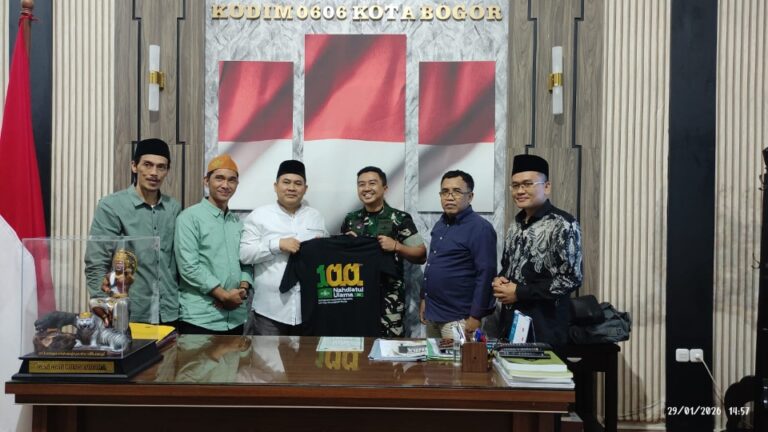 Roadshow Harlah 100 Tahun NU, PCNU Kota Bogor Jalin Silaturahmi Kebangsaan dengan Dandim 0606