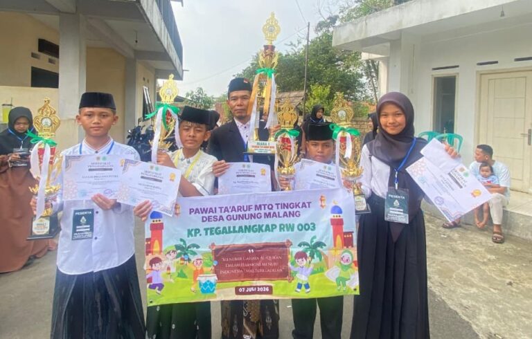TPQ An-Noer Wahid Raih 4 Gelar Juara di MTQ Desa Gunung Malang