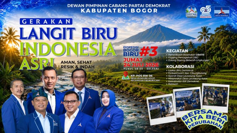 DPC Partai Demokrat Kabupaten Bogor Gelar Pemeriksaan Kesehatan Gratis dan Fogging DBD Melalui Ekspedisi Bogor Biru #3