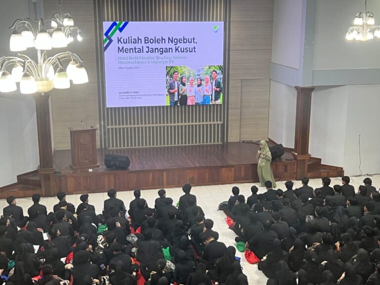 400 Mahasiswa Kehutanan IPB Ikuti Edukasi Kesehatan Mental: “Kuliah Boleh Ngebut, Mental Jangan Kusut”