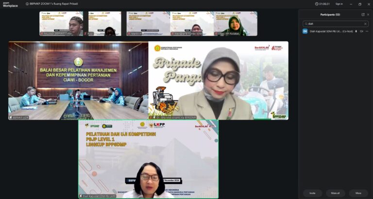 Kementan Perkuat Tata Kelola Pengadaan melalui Pelatihan dan Uji Kompetensi PBJP